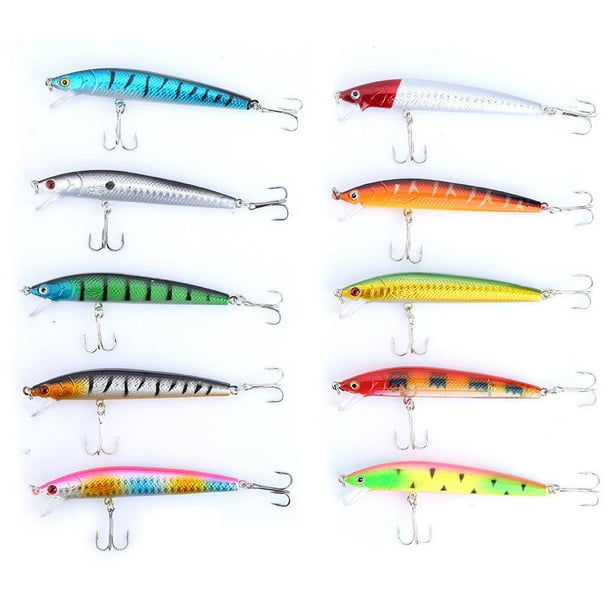 Details about / Fishing Bait 9.5cm 10Pcs Durable Plastic Hard Bait Lures Artificial Hard Bait